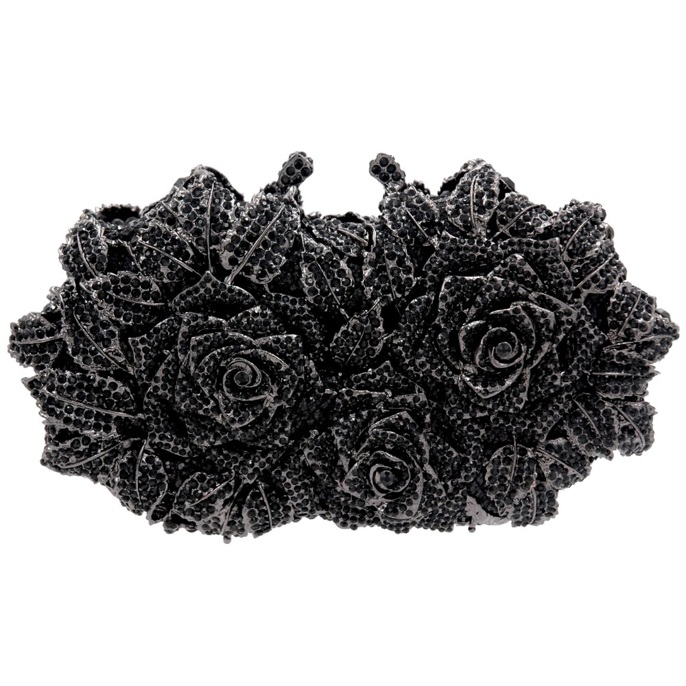 Luyxury Crystal purse Floral 3 Roses Bridal Party